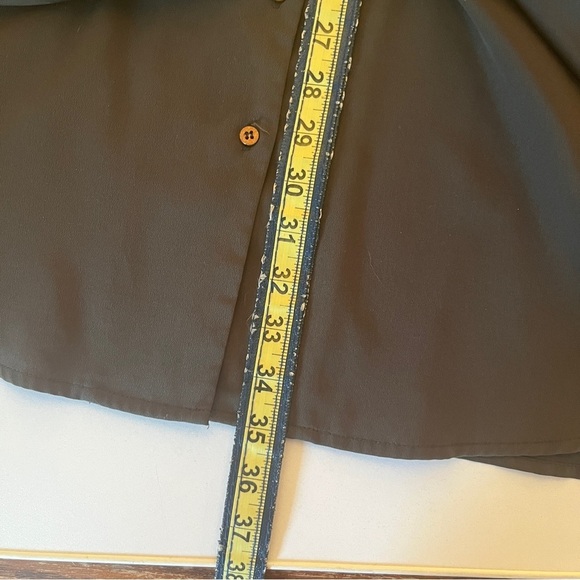 Anthropologie Button Detail Wrap Front Midi Mini Dress Green Large - Picture 6 of 7